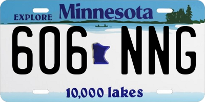 MN license plate 606NNG
