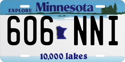 MN license plate 606NNI