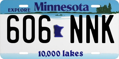 MN license plate 606NNK