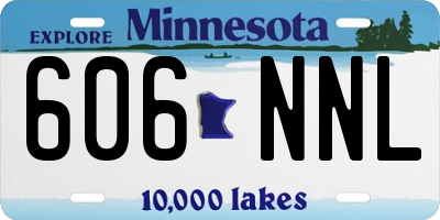 MN license plate 606NNL