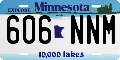 MN license plate 606NNM
