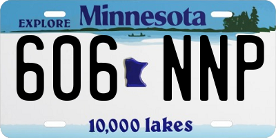 MN license plate 606NNP