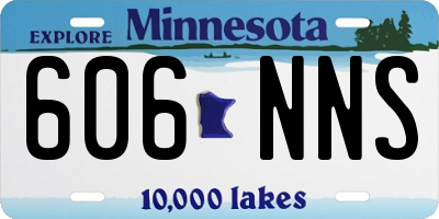 MN license plate 606NNS