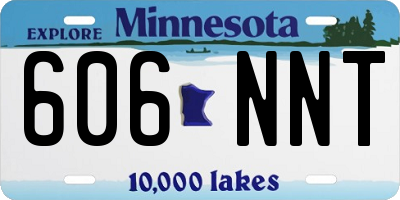 MN license plate 606NNT