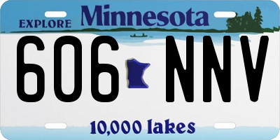 MN license plate 606NNV