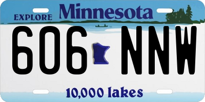 MN license plate 606NNW