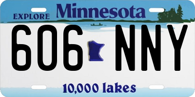 MN license plate 606NNY