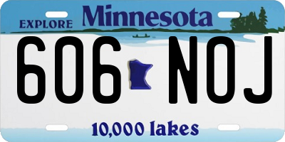 MN license plate 606NOJ