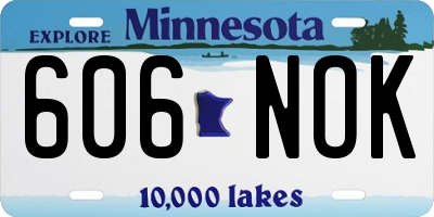 MN license plate 606NOK