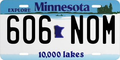 MN license plate 606NOM