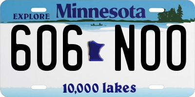 MN license plate 606NOO