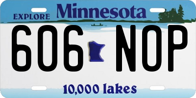 MN license plate 606NOP