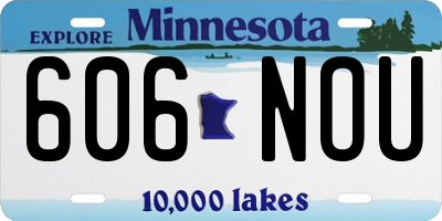 MN license plate 606NOU