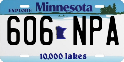 MN license plate 606NPA