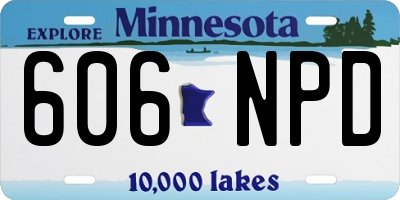 MN license plate 606NPD