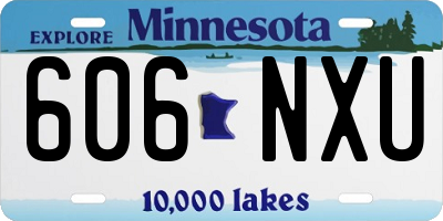 MN license plate 606NXU