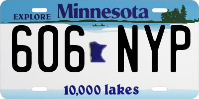 MN license plate 606NYP