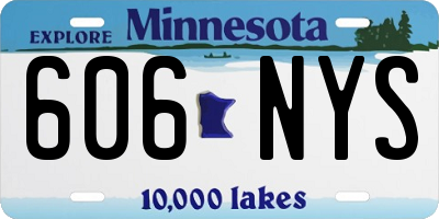 MN license plate 606NYS