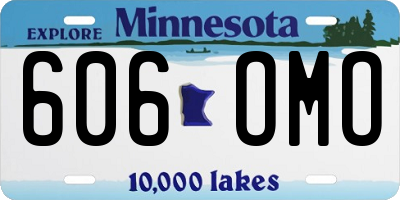 MN license plate 606OMO
