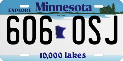 MN license plate 606OSJ