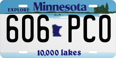MN license plate 606PCO