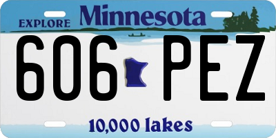 MN license plate 606PEZ