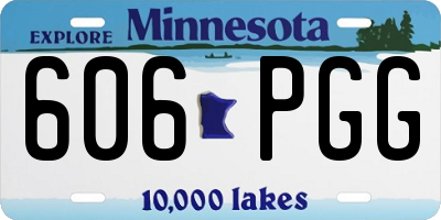 MN license plate 606PGG