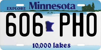 MN license plate 606PHO