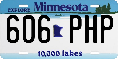 MN license plate 606PHP