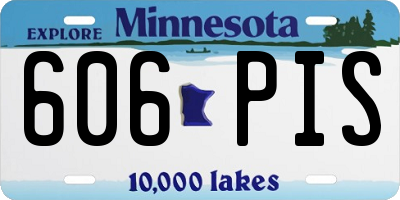 MN license plate 606PIS