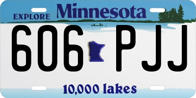 MN license plate 606PJJ