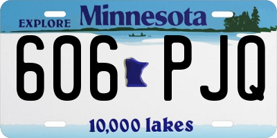 MN license plate 606PJQ