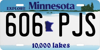 MN license plate 606PJS