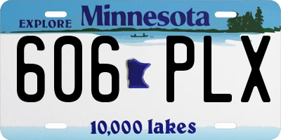 MN license plate 606PLX
