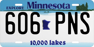MN license plate 606PNS