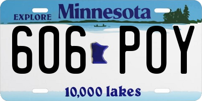 MN license plate 606POY