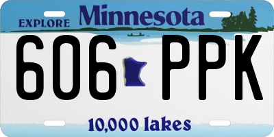 MN license plate 606PPK