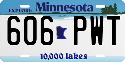 MN license plate 606PWT