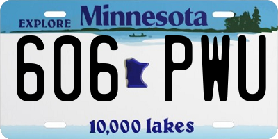 MN license plate 606PWU