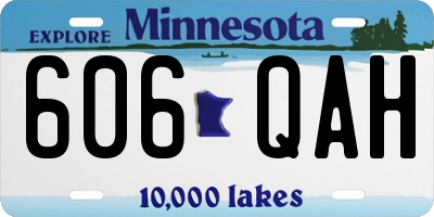 MN license plate 606QAH