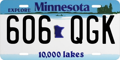 MN license plate 606QGK