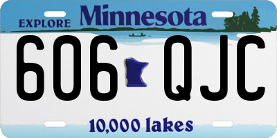 MN license plate 606QJC