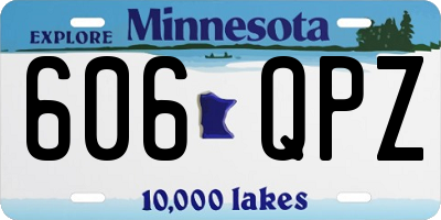 MN license plate 606QPZ
