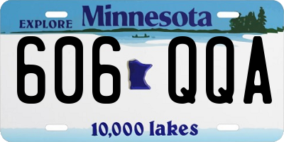 MN license plate 606QQA