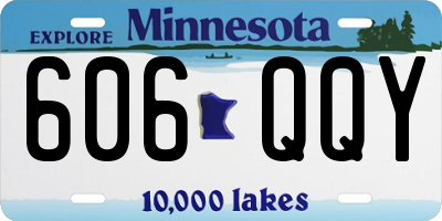 MN license plate 606QQY