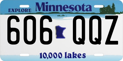 MN license plate 606QQZ