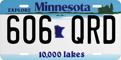 MN license plate 606QRD