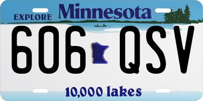 MN license plate 606QSV