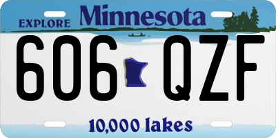 MN license plate 606QZF