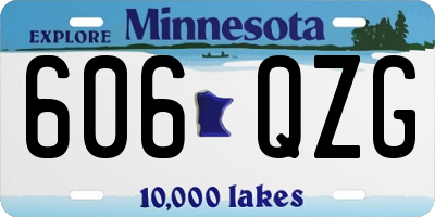 MN license plate 606QZG